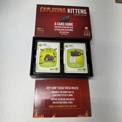 EXPLODING KITTENS Card Game - EKG-ORG1-1 Complete In Box Clean Adult Owned