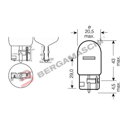 E0337505 - Box Mit 10 Glühbirnen TV 12V 21W W3X16D