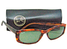 Ray-Ban USA Vintage B L 80s Fugitive W1954 Mock Tortoise Mint Sunglasses Case