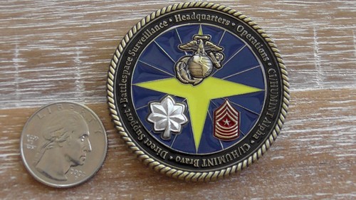 USMC ISB Inteligencia Apoyo Batallón Fuerza Cuartel General Grupo Desafío Moneda #A926 - Imagen 10 de 11