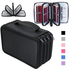 32-75 Slots Big Capacity Pencil Case Pens Bag Organizer Foldable Colored Storage