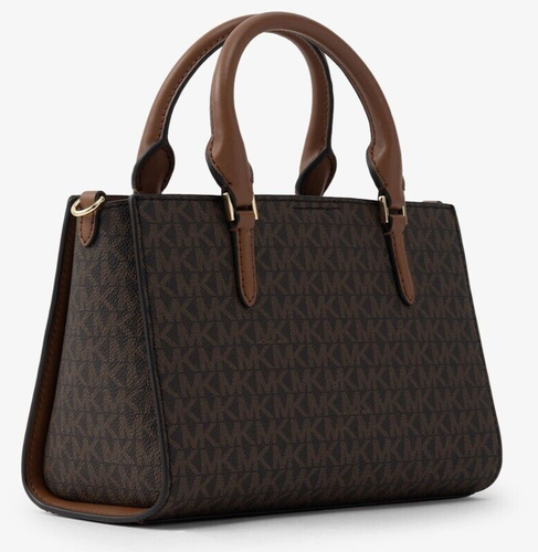 MICHAEL KORS OUTLET CHARLOTTE 2 IN 1 SATCHEL Handbag Small MK Signature Pouch - Picture 6 of 11