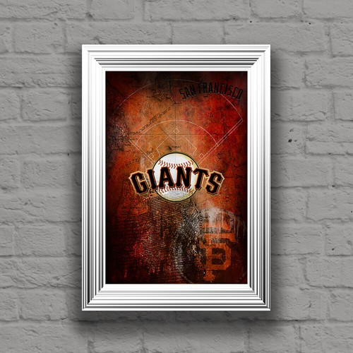 San Francisco Giants 12x18inch Poster San Francisco Baseball Free Shipping Us - Picture 4 of 5