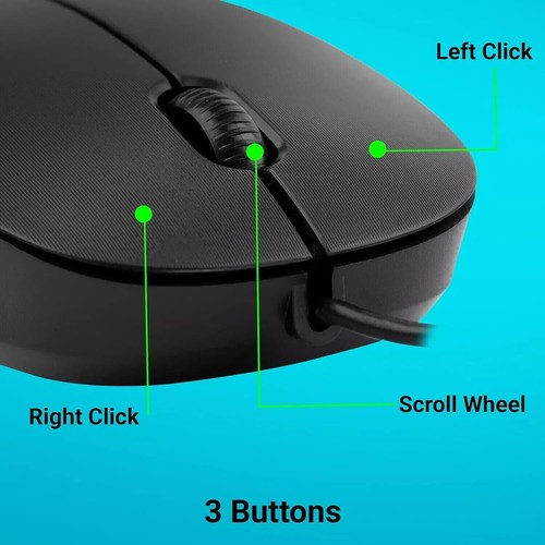 Zebronics Zeb-Power Wired USB Mouse, 3-Button, 1200 DPI Optical Sensor - Picture 4 of 4
