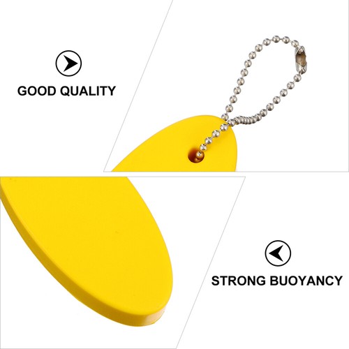 3pcs Floating Keychain Durable Float Oval Key Ring Creative Key Chain - Bild 5 von 12