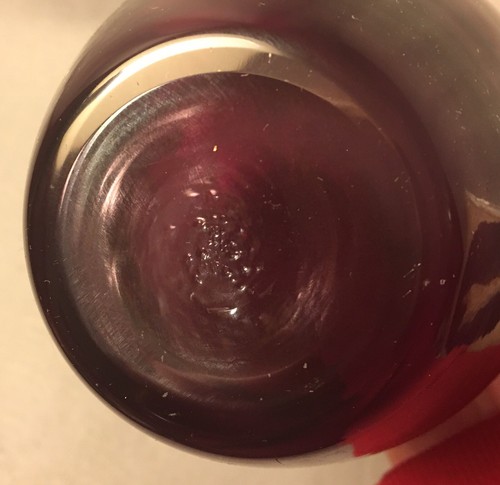 12 Zoll Vintage schwerer Rubin LSA handgefertigtes mundgeblasenes polnisches Kunstglas im Gehäuse Polen - Bild 11 von 11