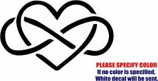 Infinity Symbol and Heart 3 Graphic Die Cut decal sticker Car Truck Boat 12"