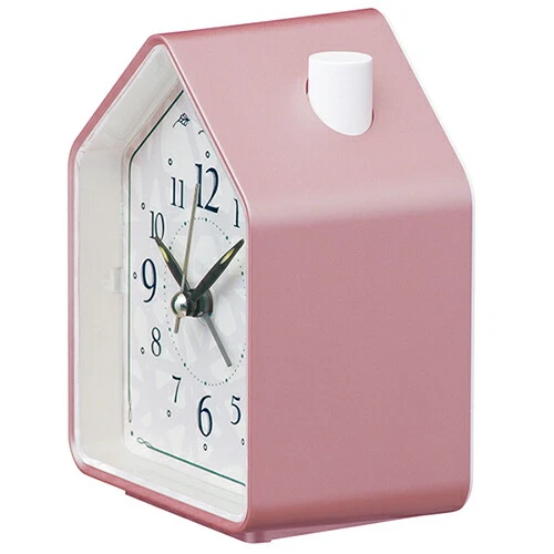 SEIKO Alarm Clock Pyxis Analog Nature Sound Birds chirping Snooze Pink color New - Image 3 of 3
