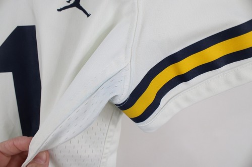Nike Air Jordan Boys Medium Jumpman University of Michigan Football Jersey White - Picture 5 of 15