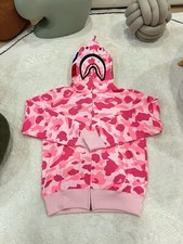 with tags Bape Pink Camo Zip up Hoodie G1N