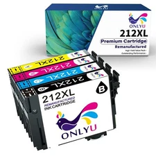 4 PACK 212XL T212XL Series Ink Cartridges for Epson WorkForce WF-2830 WF-2850 