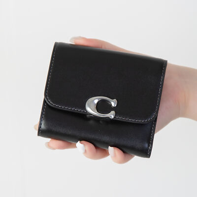Coach Women fs Trifold CG184 LHBLK luxe refined leather