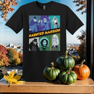 Disney The Haunted Mansion Happy T-Shirt T Shirt Herren Damen Unisex Tshirt SY328