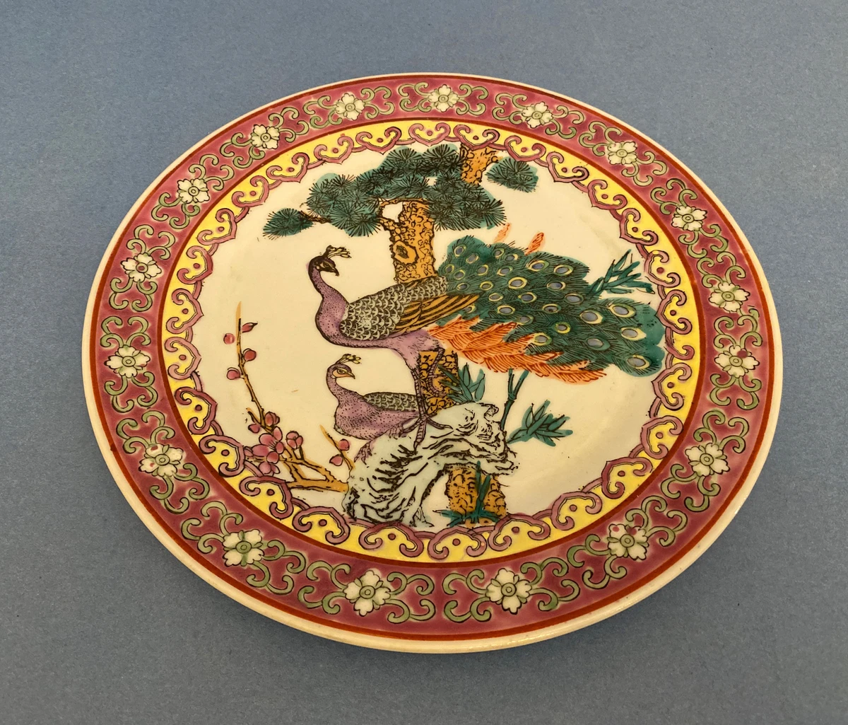 孔雀板中国古董盘子| eBay