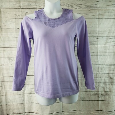 UC Under Control Womens Top Sz 3X Solid Purple Cold Shoulder