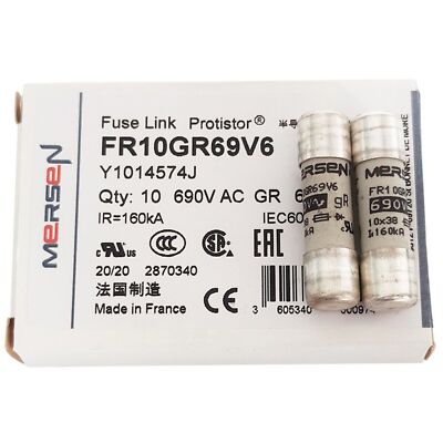 Fusible MERSEN FR10GR69V6 6A 690V - Protistor Haute Performance Pour Installations électriques !