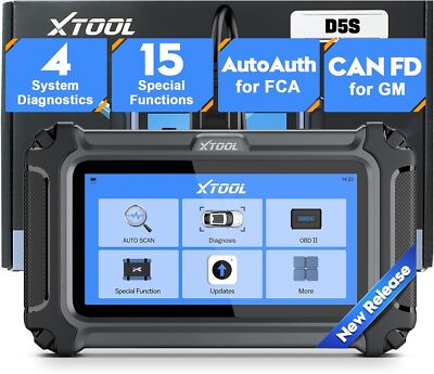 XTOOL D5S OBD2 Diagnosegerät OBD2-Scanner-Diagnosetool 15+ Resets FCA AutoAuth