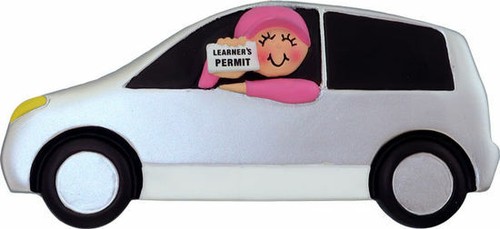 Female Learner's Permit Personalized Christmas Ornament - 第 1/1 張圖片