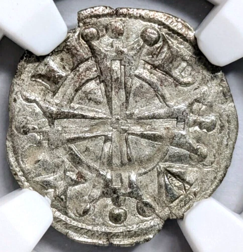 Raymond V France Provence NGC AU 58 Silver Denier Knights Templar Crusader