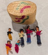 VTG 1981 Trouble Dolls Worry Dolls Hand Made in Guatemala 1" Dolls with Box