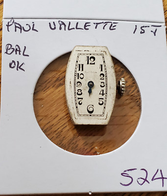PAUL VALLETTE  15J  LADIES WRIST WATCH MOVEMENT  #524