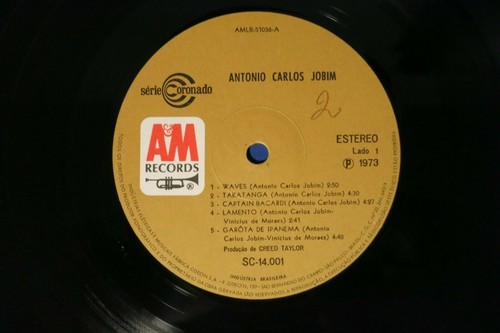 1973 ❅BRAZIL❅ 1st Issue RARE MATRIX LP ~ANTONIO CARLOS JOBIM Self~ VG+ ☆SONOMA☆ - Picture 8 of 9