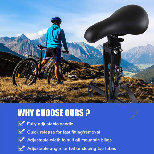 NEW Bike Bicycle Front Mounted Child Seat Kids Top Tube Detachable Child Armrest - Picture 7 of 19
