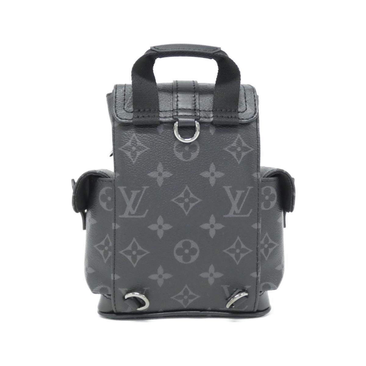 Authentic LOUIS VUITTON Monogram Eclipse Nano Christopher M82769  
