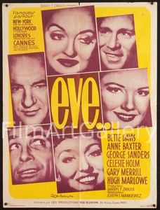 All About Eve 1951 Rare French 23 X31 Poster Bette Davis Filmartgallery Ebay