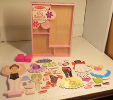 Melissa Doug Magnetic Dress-Up Nina Ballerina Used Complete Boxed Toy Game Set