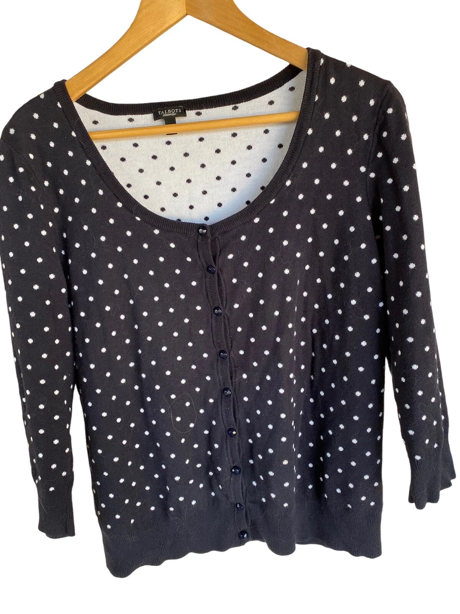 Talbots polka shop dot sweater