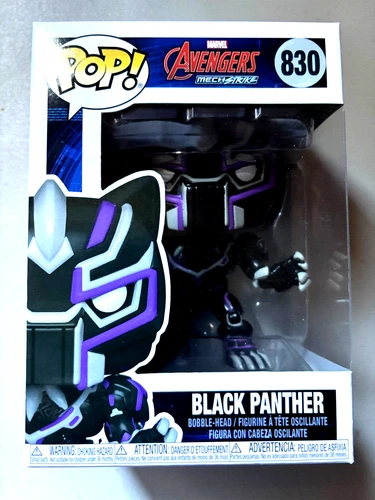 FIGURA DE ACCIÓN FUNKO POP #830 MARVEL AVENGERS BLACK PANTHER BOBBLEHEAD NUEVA EN CAJA CASI NUEVA+