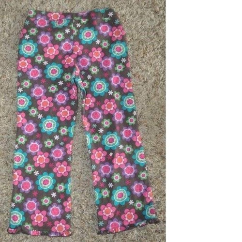 Girls Pants Jumping Beans Brown Floral Elastic Waist Pull On Pants-sz 5 - Picture 2 of 2