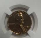 1958 1C LINCOLN CENT PERFECT PROOF NGC PF 68 RD RED