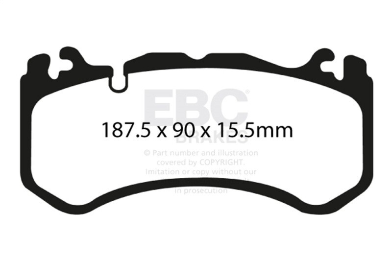 EBC FITS 2012+ Maserati Quattroporte 3.8 Twin Turbo Yellowstuff Front Brake Pads
