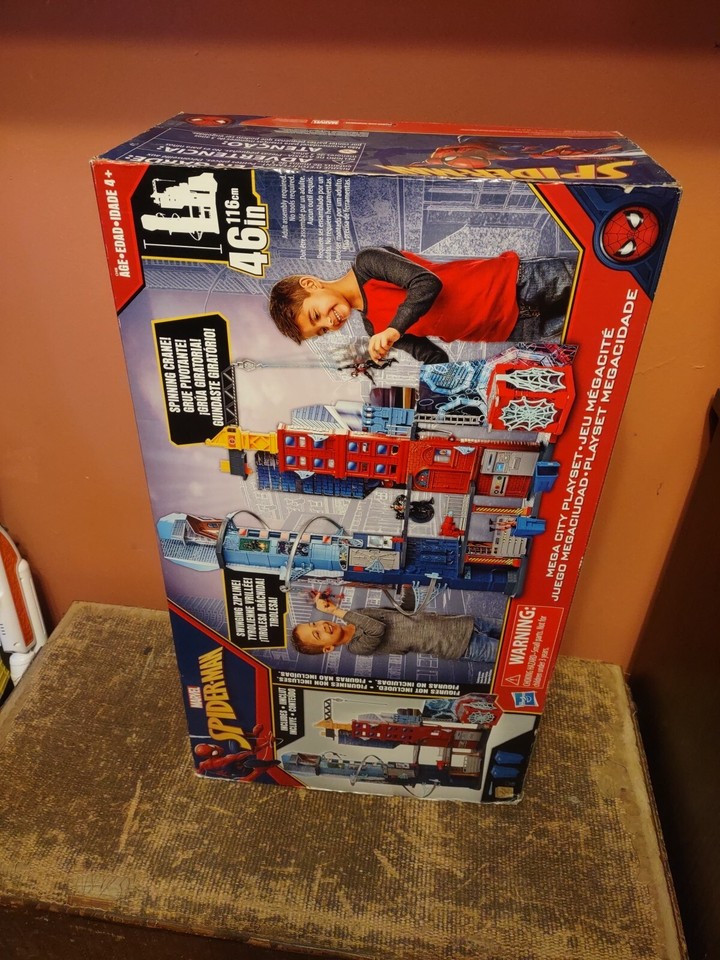 2017 Marvel Spider Man Mega City Playset 46" Tall New In Box Hasbro 630509606184 eBay