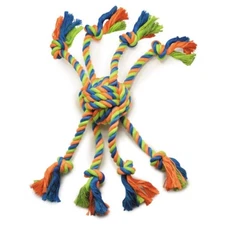 Rope Toys For Dogs Mighty Bright Colored Crazy Eight 16" Long Tough Chew Ball 