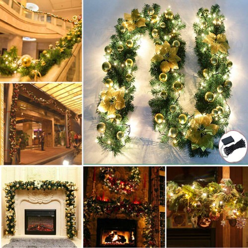 Artificial Christmas Tree with LED Lights Bushy Xmas Trees Pre Lit Decorations - Picture 12 of 20