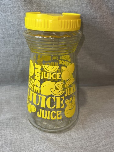 Contenitore Succo Anchor Hocking Vintage Giallo Limone Agrumi 1 Litro - Foto 4 di 15