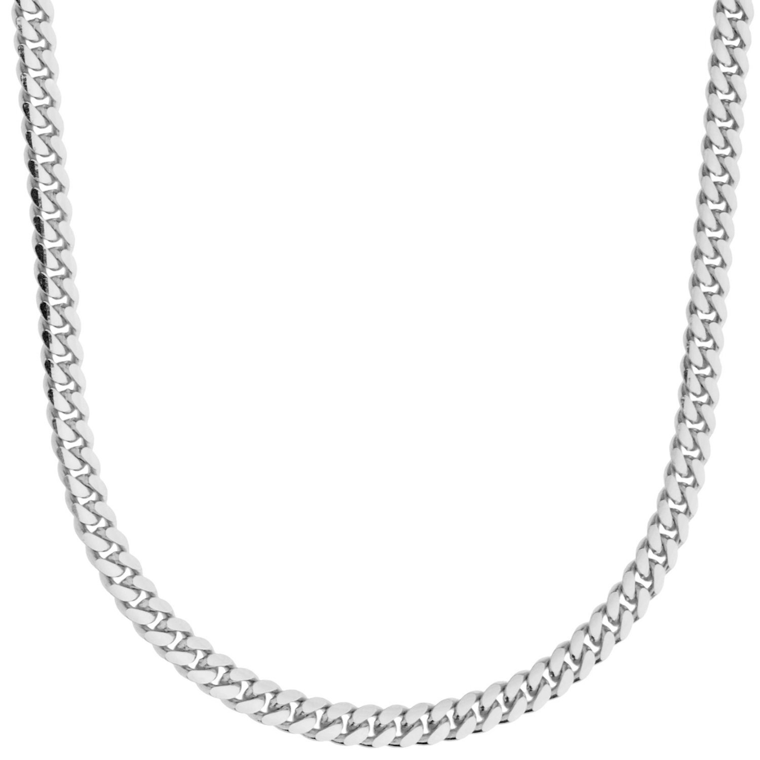 Серебряная панцеркетка Sterling 925er Silber - MIAMI CUBAN, 4 мм