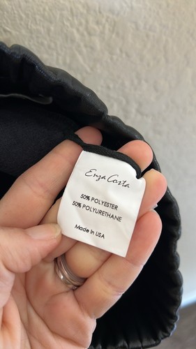 Joggers Enza costa in ecopelle nera - Foto 7 di 8