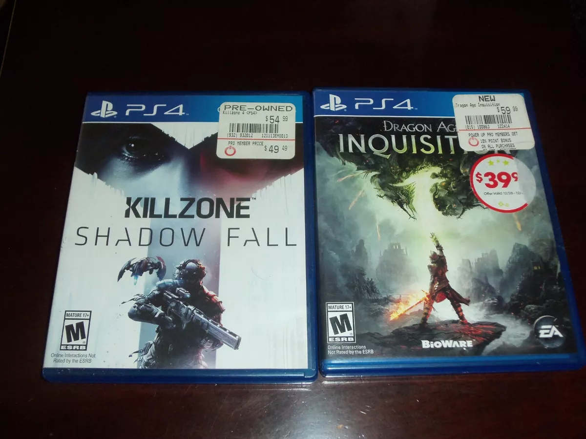 ps4 lot dragon age inquisition & killzone shadow fall playstation 4 bundle