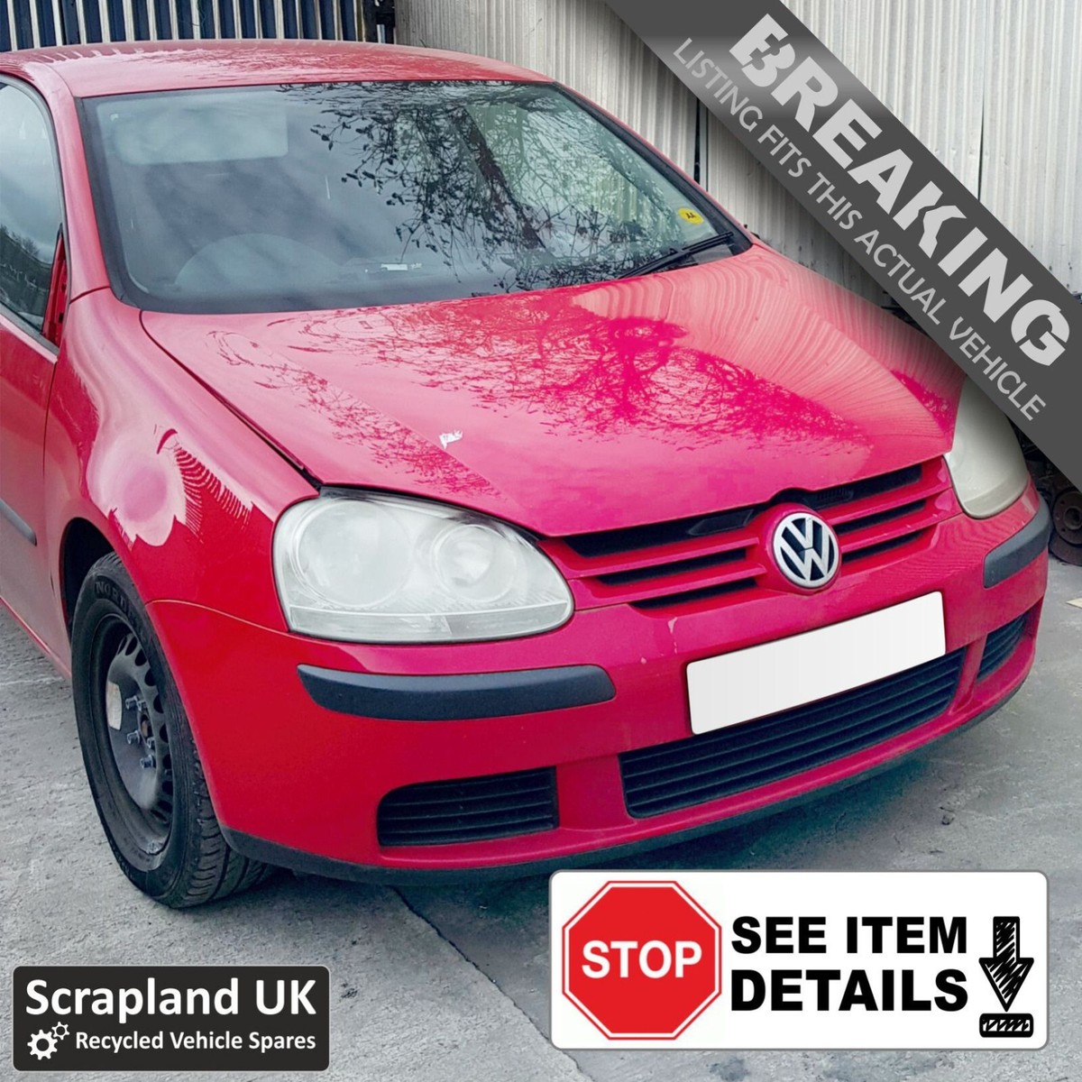 VW GOLF MK5 2003-2008 S FSI 2-Door Red 90BHP Fusesx4 UK