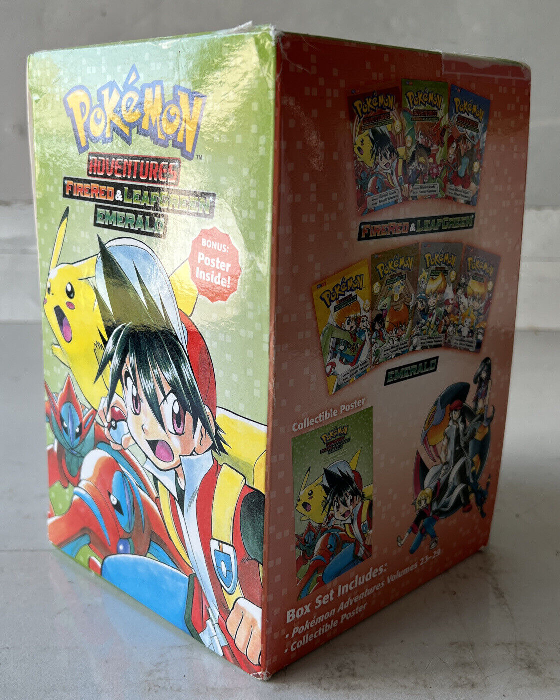 Mangá Pokémon Fire Red & Leaf Green Coleção Em 3 Volumes