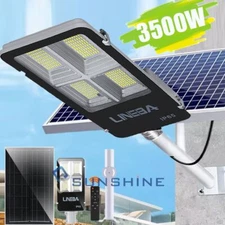 3500W Commercial Super Bright 254 LED Solar Street Light Outdoor Dusk to Dawn
