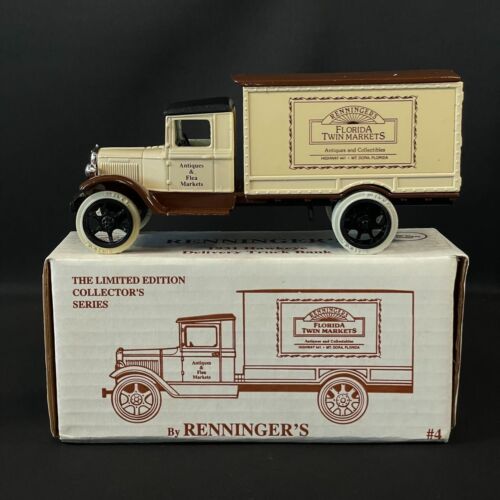 1992 Ertl Die Cast Metal 1931 Hawkeye Delivery Truck Bank by RENNINGER'S MIB