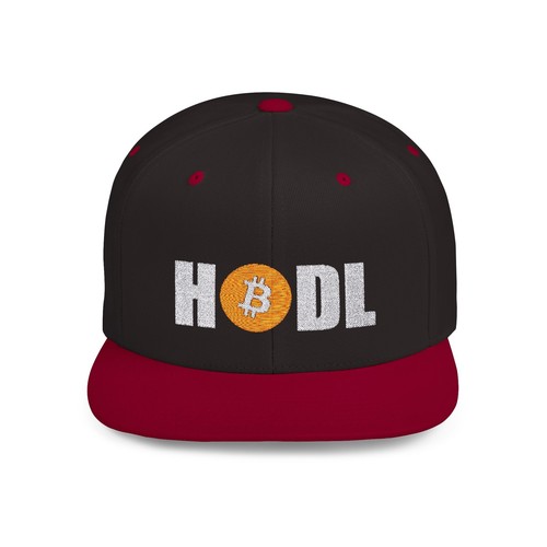 HODL Bitcoin Embroidered Flat Bill Snapback Hat, BTC Crypto Cap, Bitcoin Cap - Picture 14 of 15
