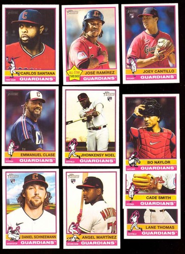 2025 Topps Heritage - CLEVELAND GUARDIANS Team Set