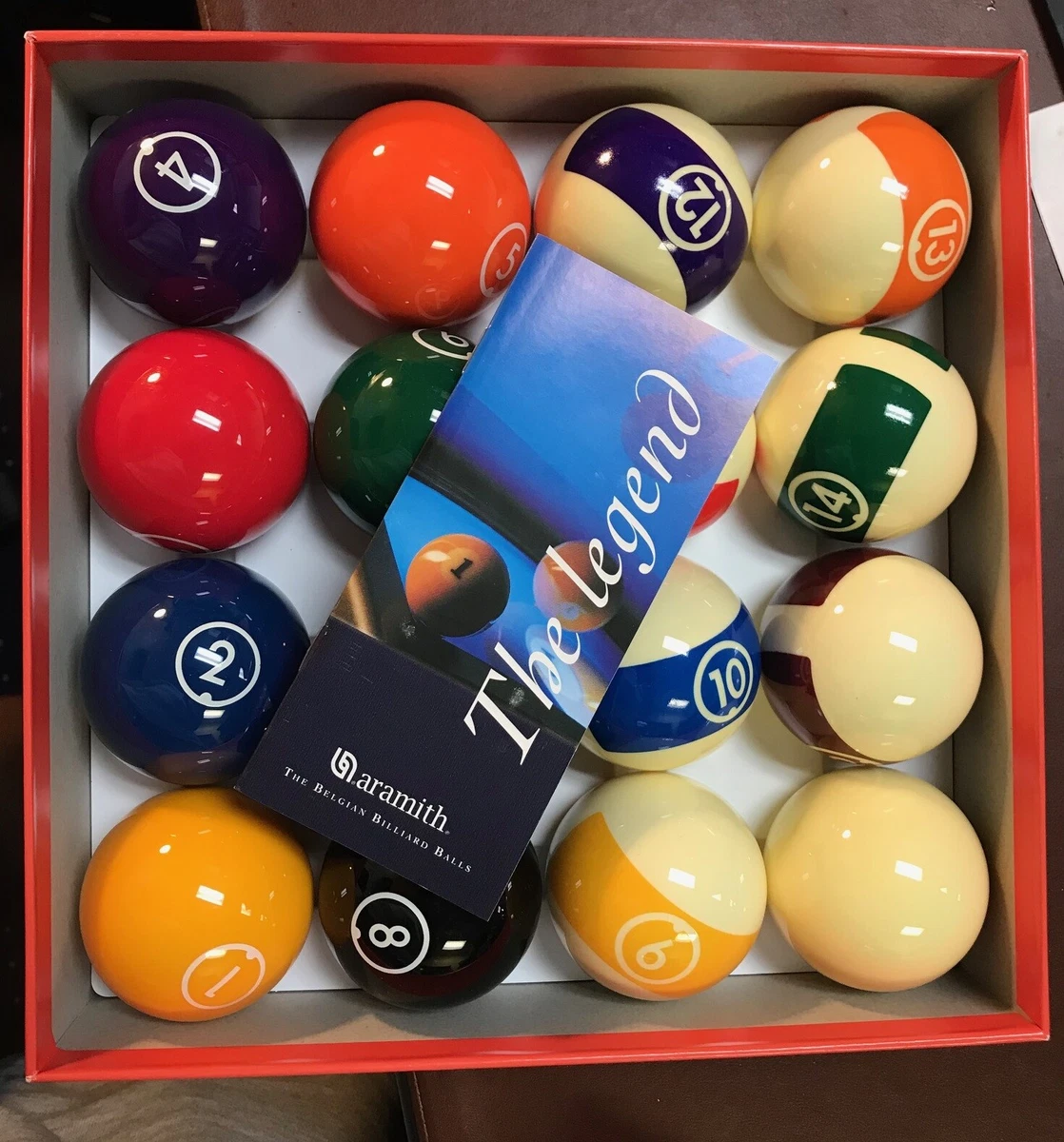 Set 22 Boules de Billard Snooker en résine 52,4mm, 15 rouges et 7