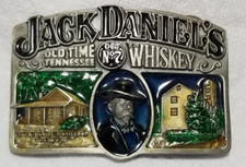 JACK DANIELS OLD TIME TENNESSEE WHISKEY BELT BUCKLE VTG. 1989 ARROYO GRANDE CO
